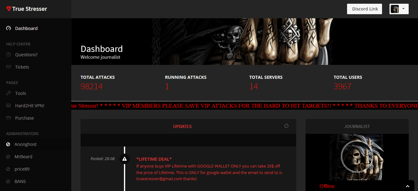 DDoS Booter Service Suffers Security Breach