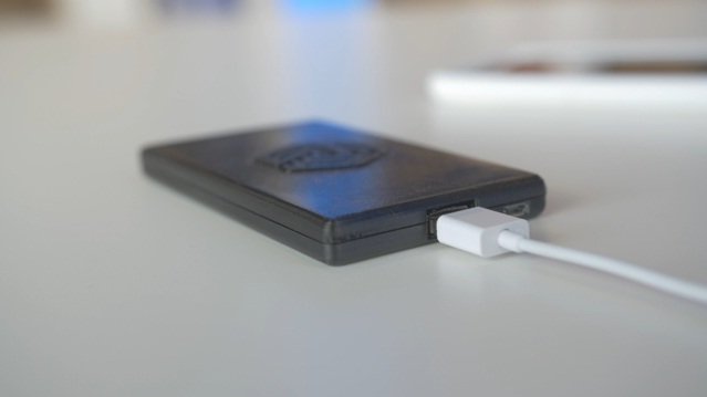 A prototype of the Invizbox Go, a portable Wi-Fi privacy device that can connect to public Wi-Fi and act as a Tor or VPN gateway.