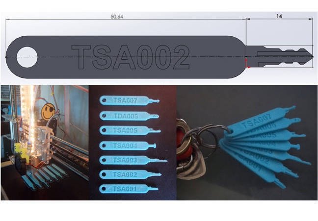 3D printer blueprints for TSA luggage-unlocking master keys leak online