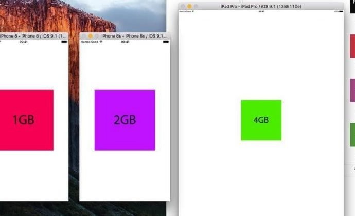 Xcode hack confirms 2GB RAM on iPhone 6s, 4GB on iPad Pro