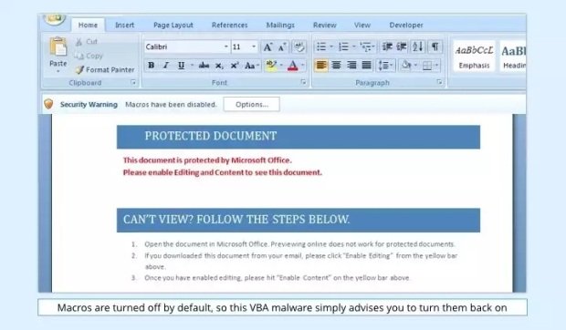 VBA Malware Makes a Comeback Inside Booby-Trapped Word Documents