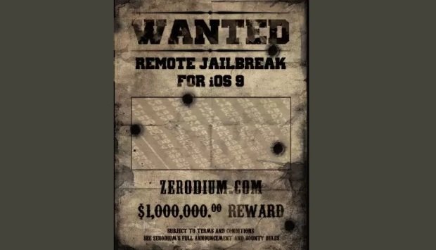 Exploit broker offers $1 million for reliable iOS 9 exploit