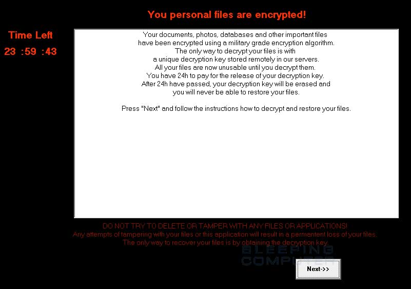 Will be encrypted