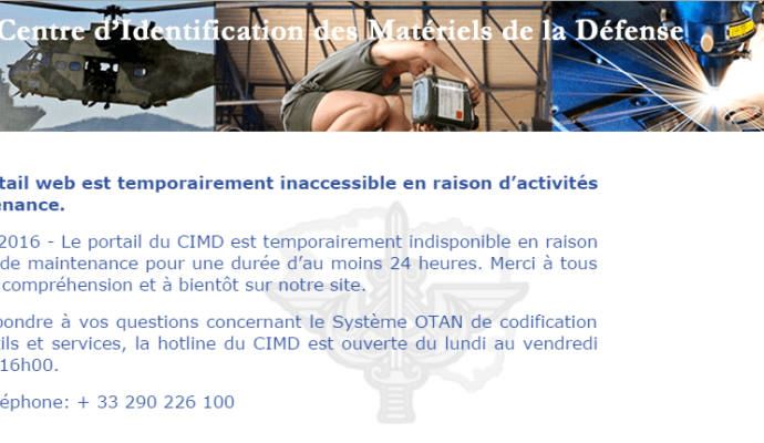 Anonymous hacked the France’s Ministry of Defense portal CIMD (Centre d’Identification des Materiels de la Defense)