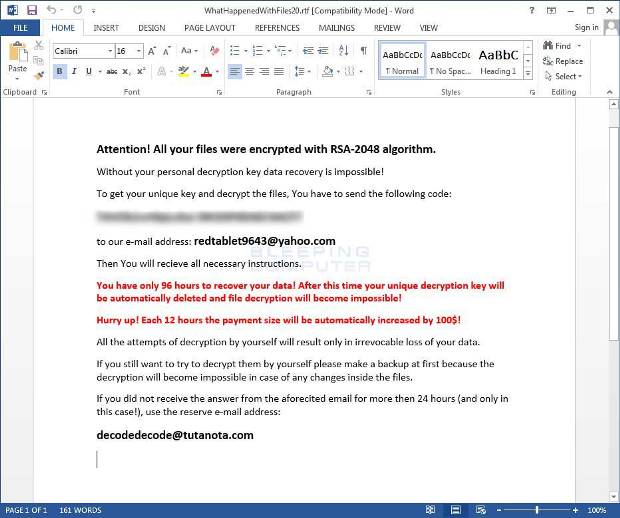 Matrix Ransomware Spreads to Other PCs Using Malicious Shortcuts