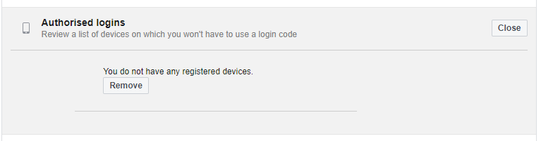 Facebook authorized logins