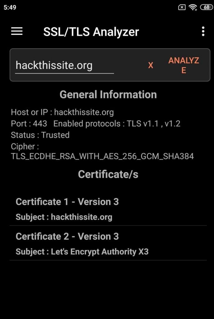 SSL Analyzer