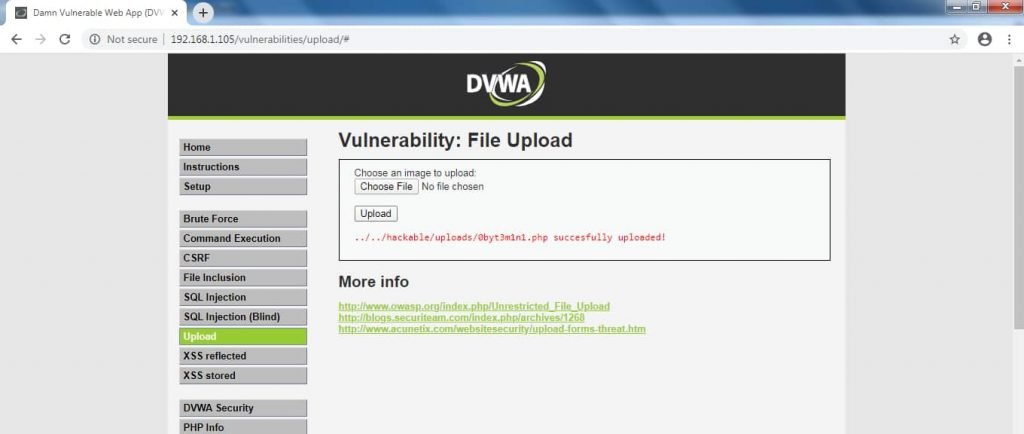 Vulnerability : File Upload