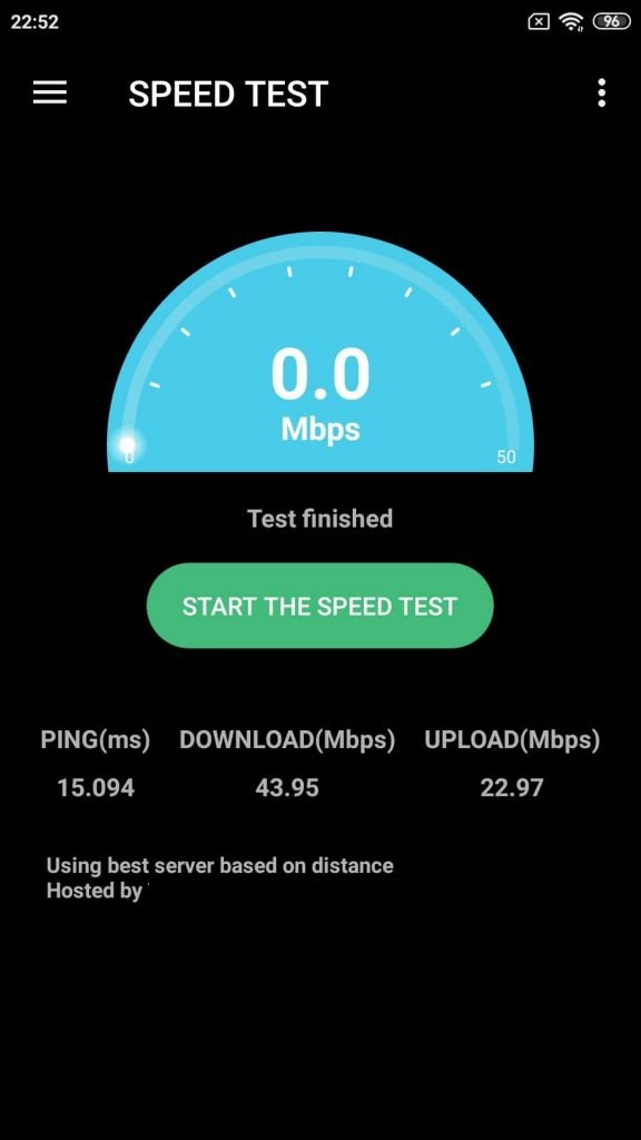 Check the speedtest