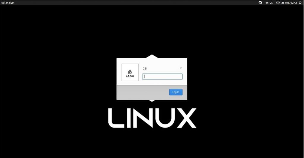 Login CSI Linux