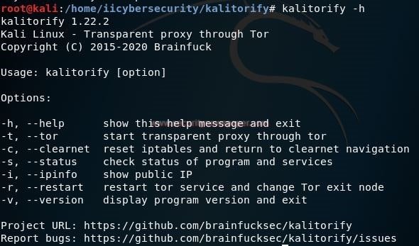 kalitorify Help