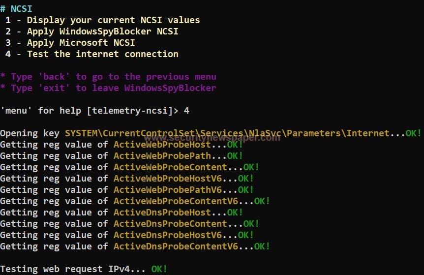 NCSI Test