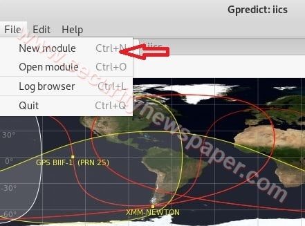 Gpredict File Menu