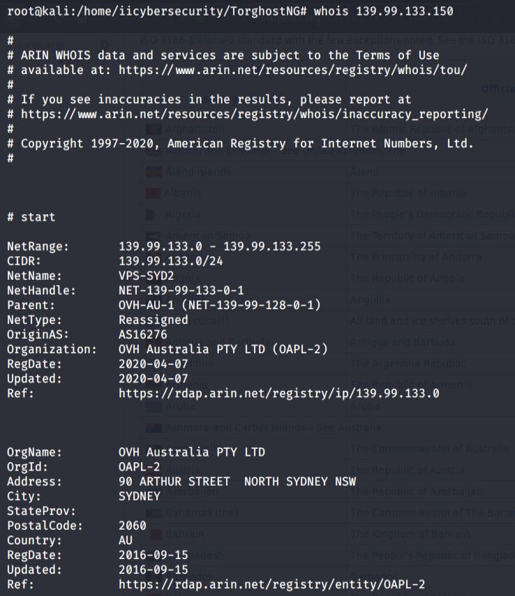 TorGhostNg - Connecting To Specify Country