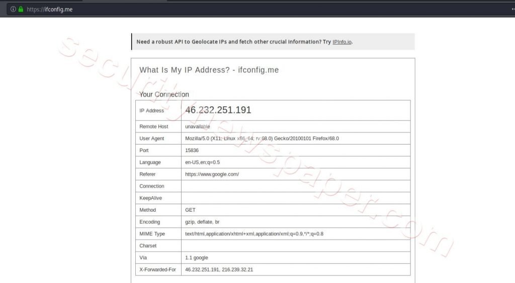 TorGhostNG - IP Address