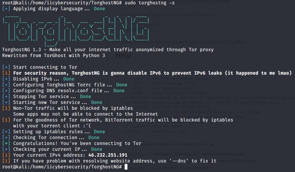 TorGhostNG - Start Tor Services