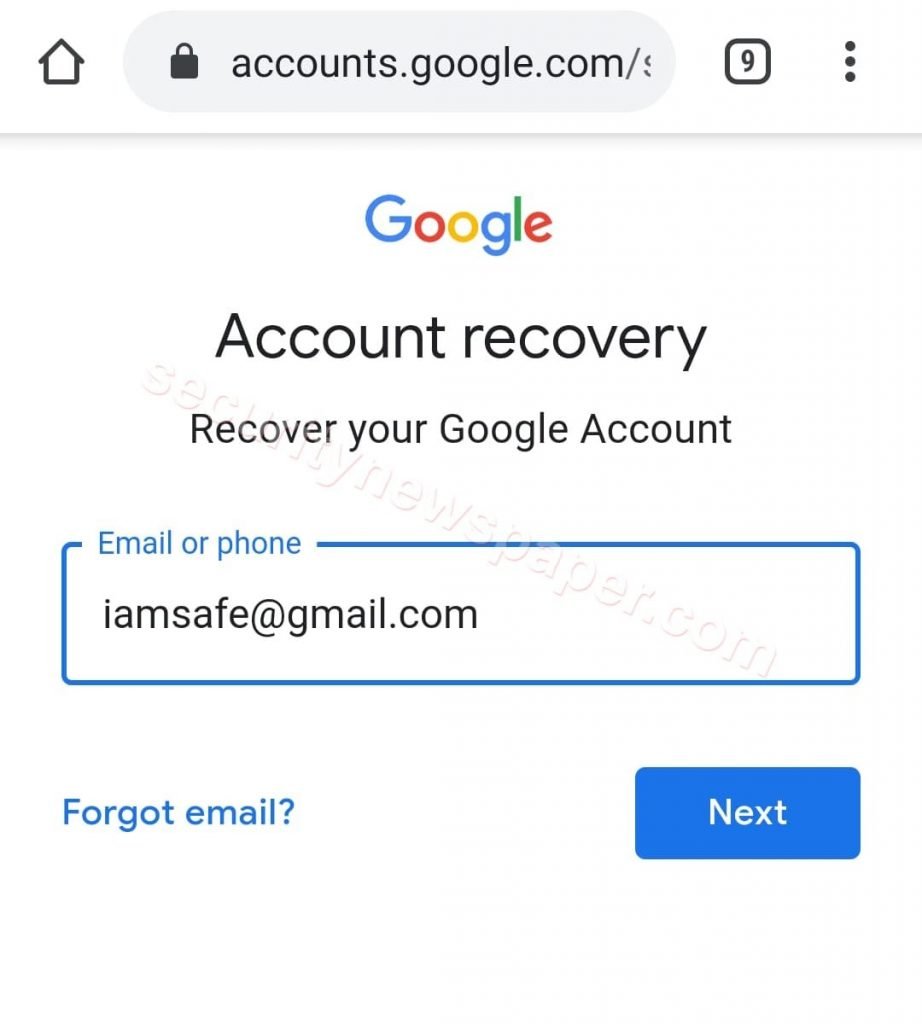 Recover Google Account