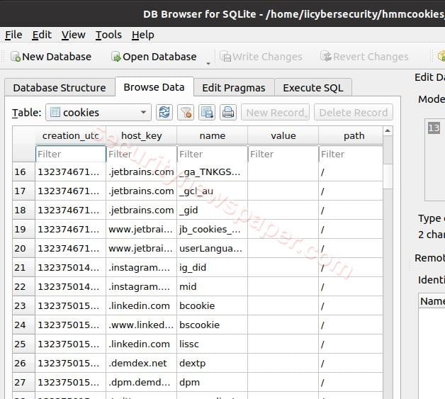 HmmCookies - FireFox Cookies