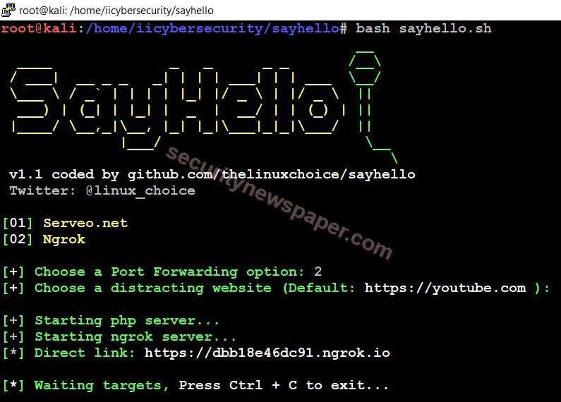 SayHello - Malicious Link