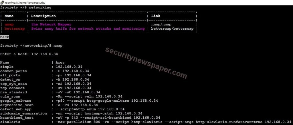 Networking - Nmap - Arguments