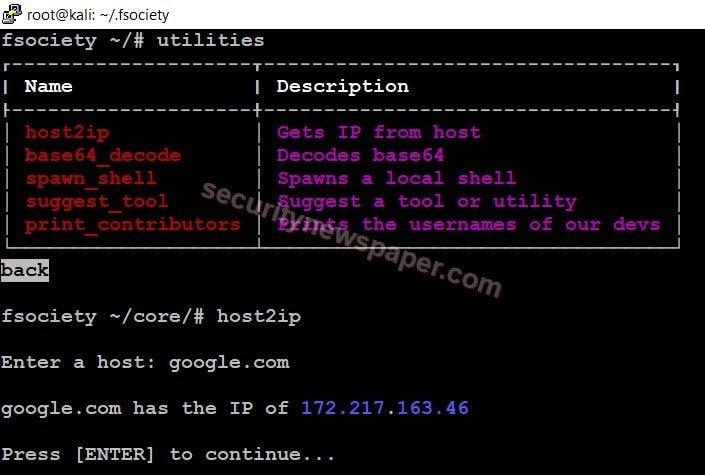 Fsociety - Utilities - Host2IP 