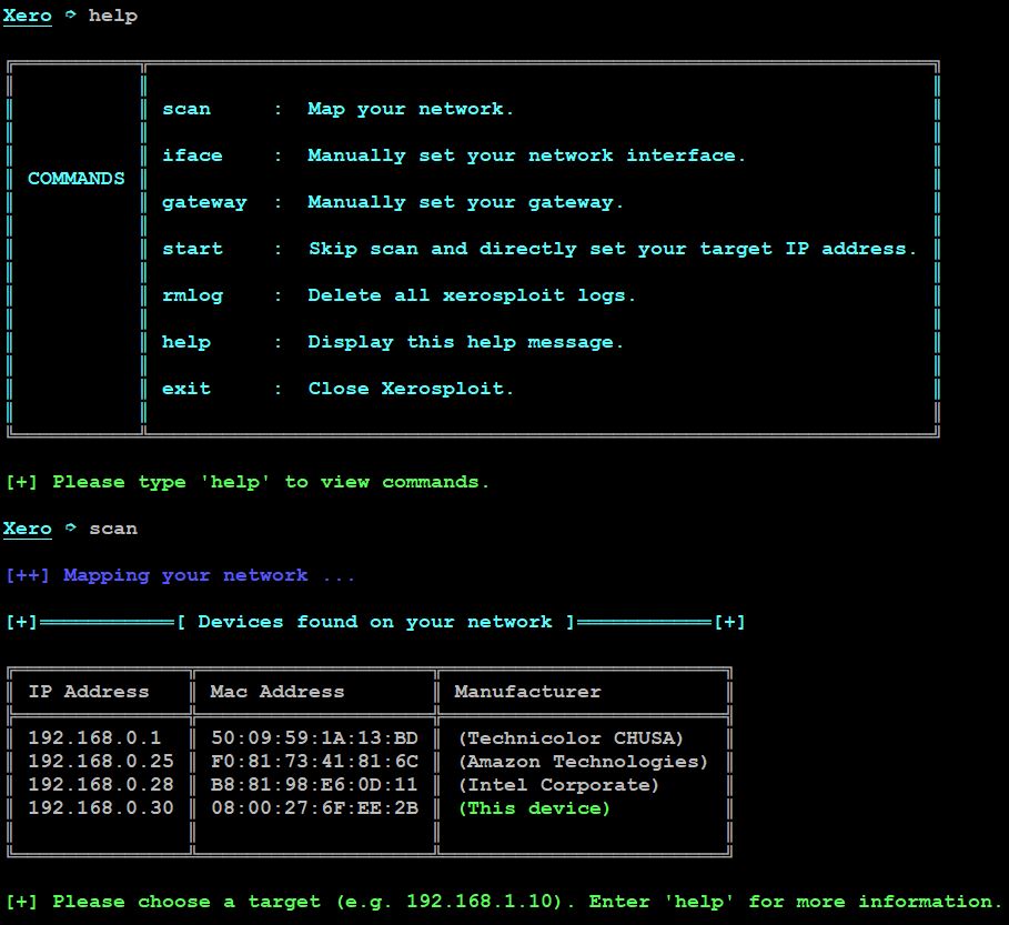 Hacking Tool - Information Gathering - Xerosploit Fig 2