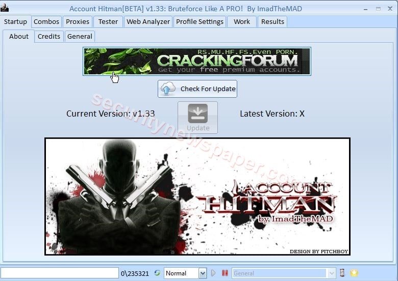 Account Hitman Tool Main Screen