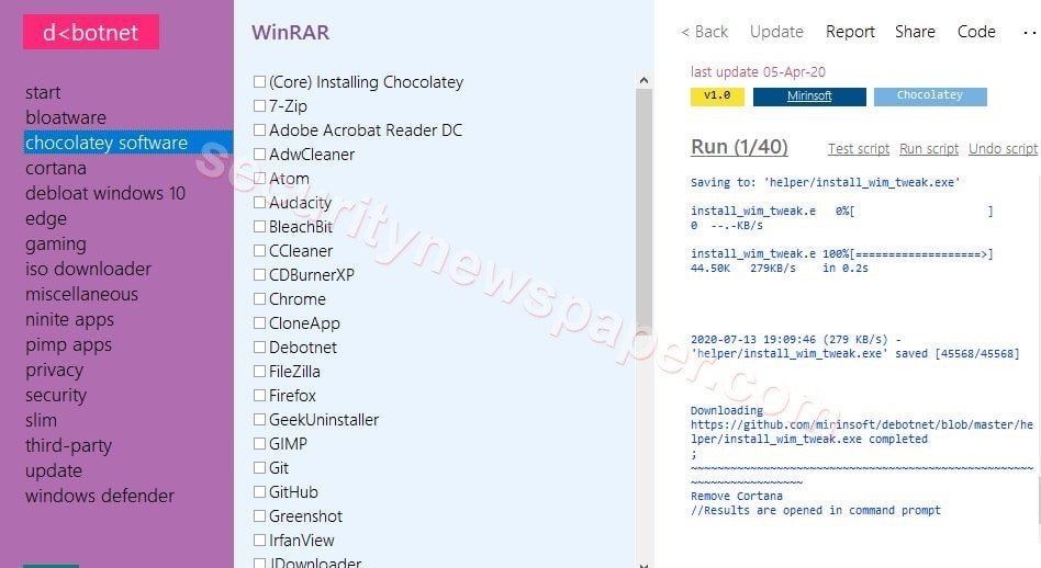 Debotnet - Chocolatey software