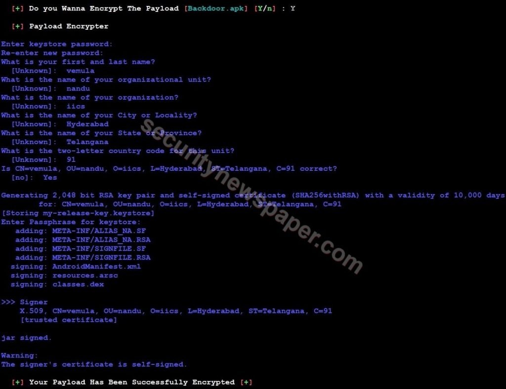 Androspy - Payload Encryption