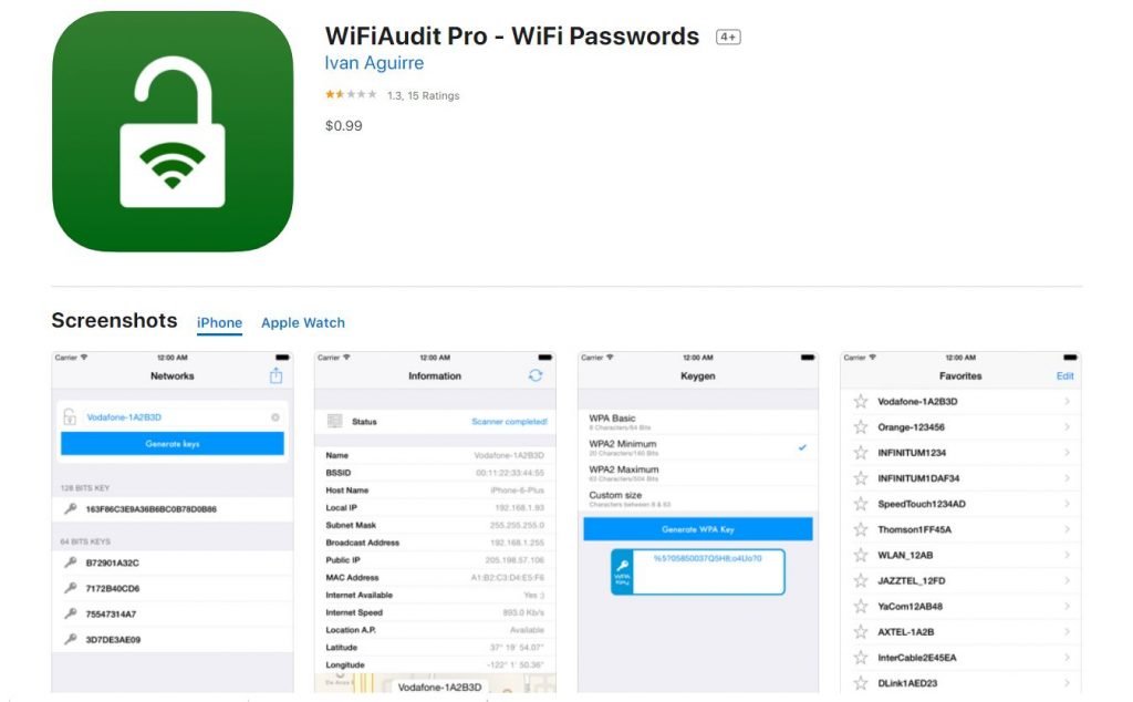 WIFIAudit - Iphones