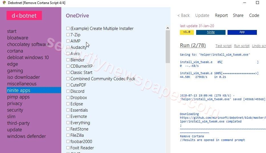 Debotnet - Ninite apps