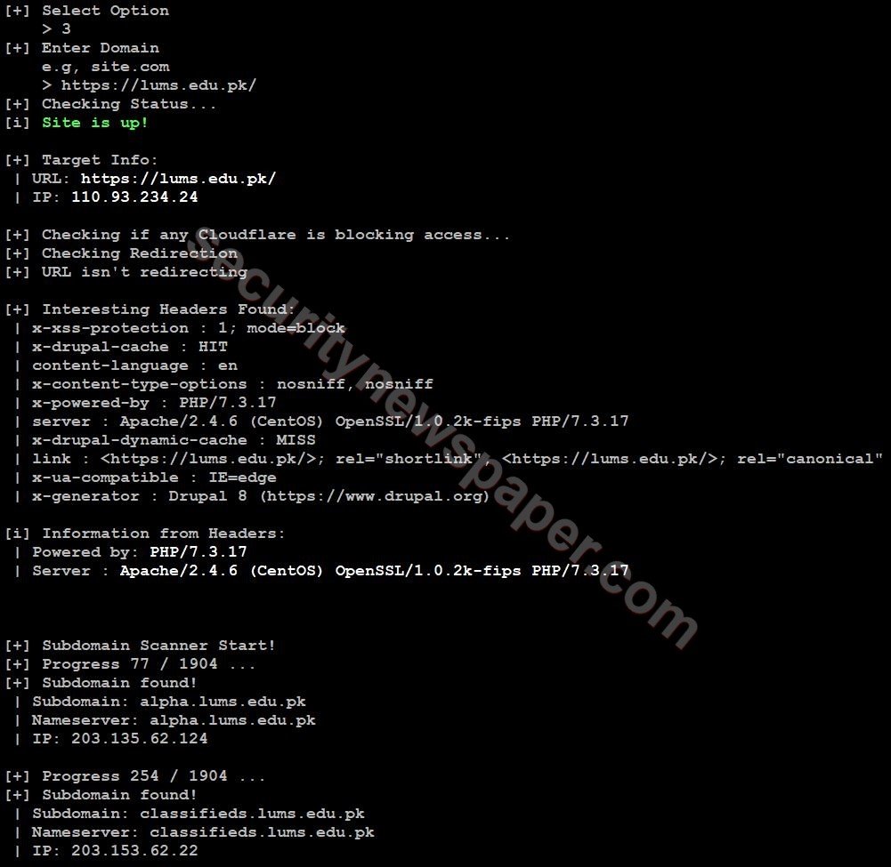 D-Tect - Sub-Domain Scanner