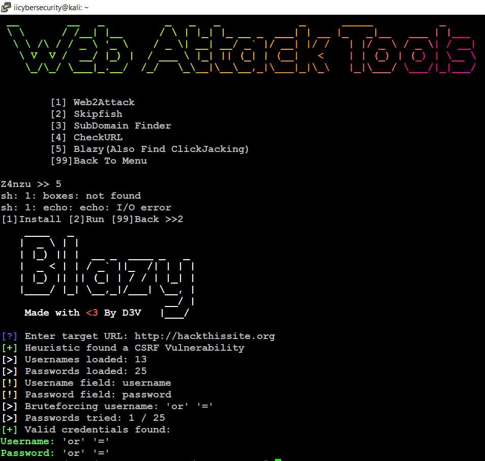 Hacking Tool - Web Attack Tools