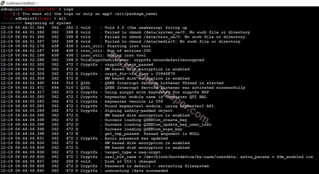 ADBSploit - Logs