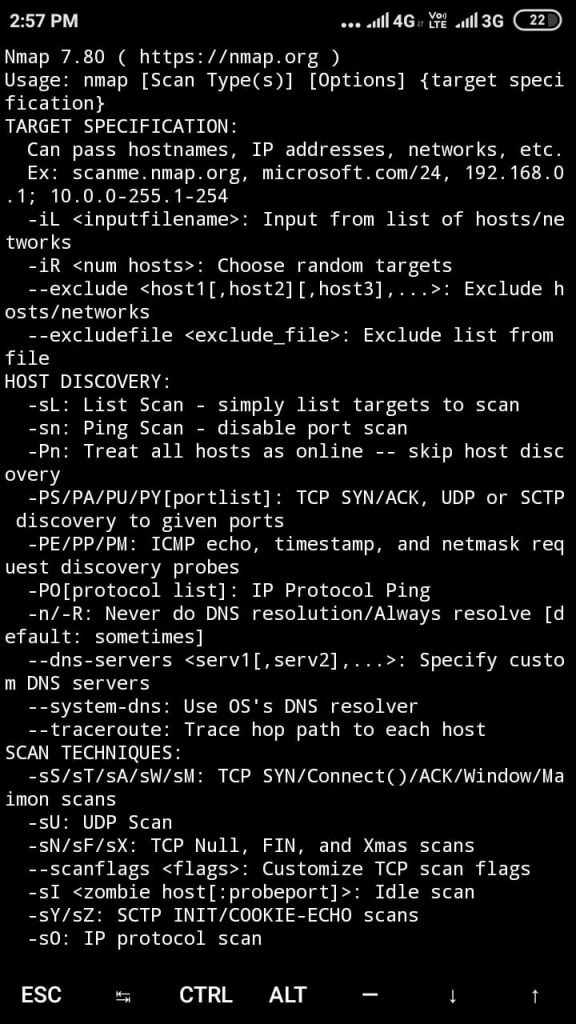 Toolss - Nmap on Android