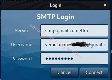 KingPhisher - SMTP Login