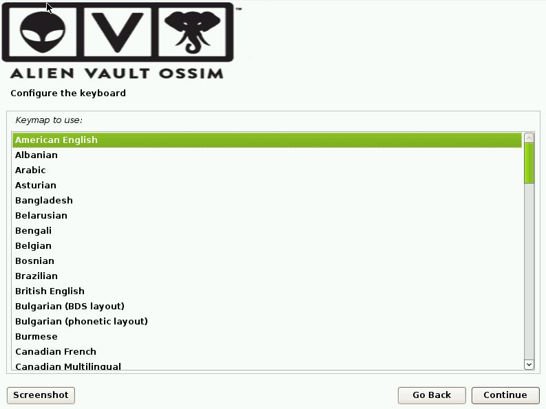 OSSIM Installation Screen 4