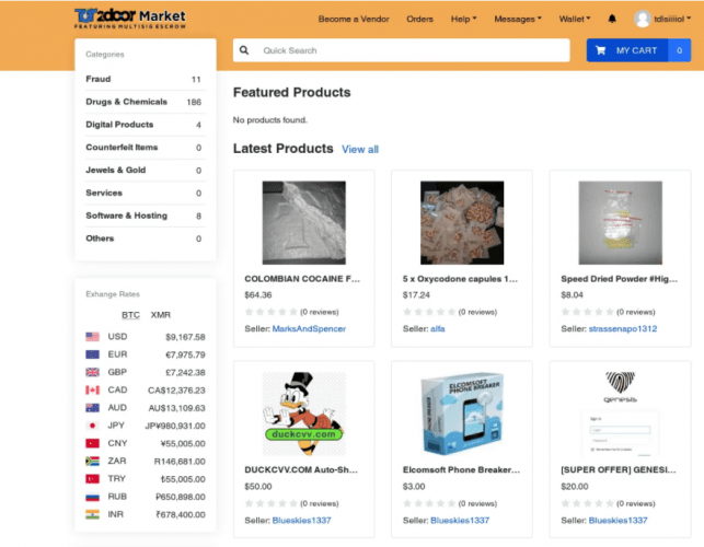 Bitcoin Drugs Market