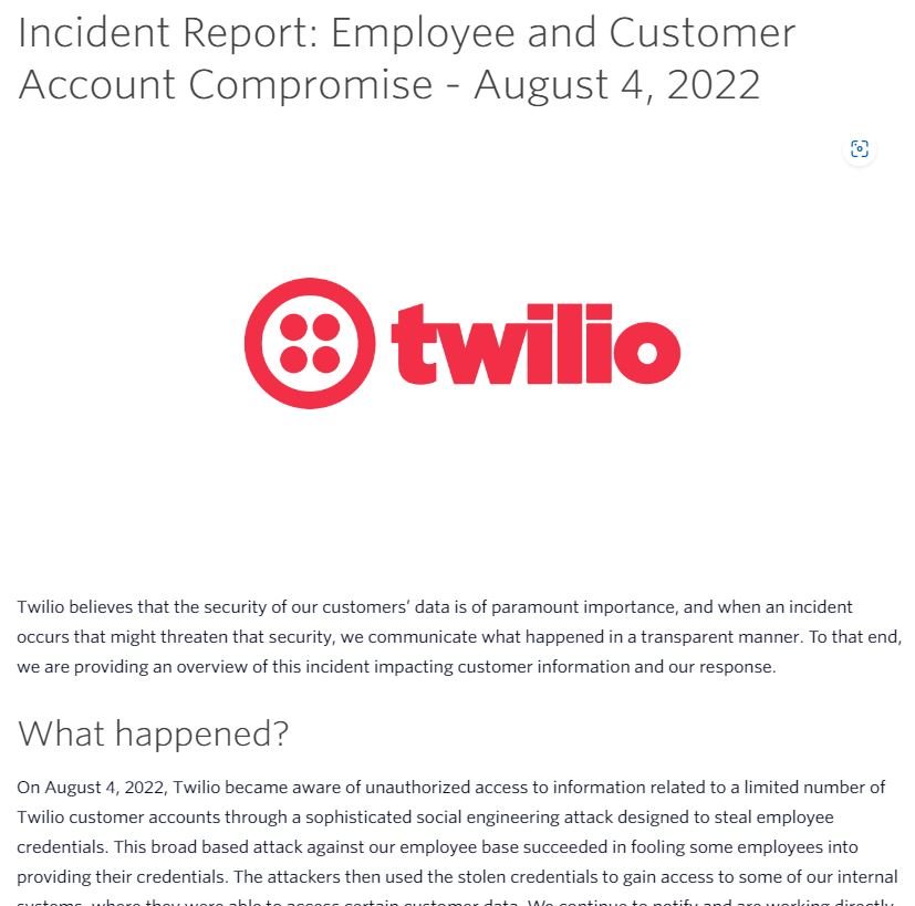 TWILIO HACKED, CLIENTS’ PERSONAL DATA LEAKED. SLACK RESET PASSWORDS OF ITS USERS