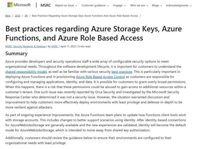 Critical flaw in Azure Storage Account Keys design could allow easy hack