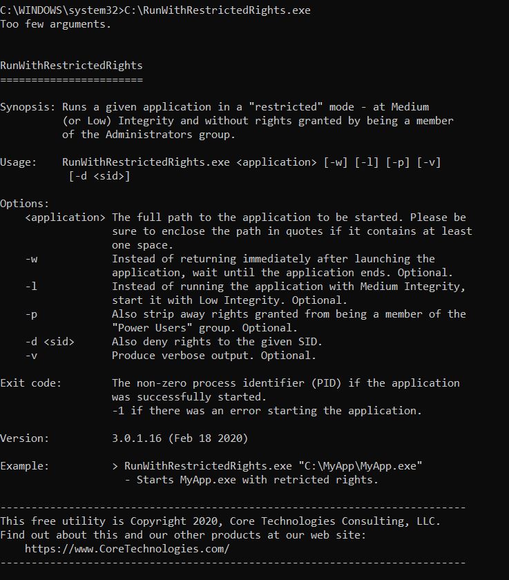 windows 10 run program without administrator rights